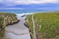 stairs from the shore to the beach. Praia de Augas Santas, Ribadeo