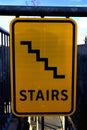 Stairs sign mind your step be carefull Royalty Free Stock Photo