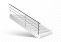 Stairs and stainless steel railing.