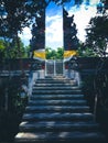 Stairs Steps And Entrance Gate Of Balinese Hindu Temple Building Architecture Royalty Free Stock Photo