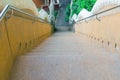 Stairs stone walkway ancient down mountain in temple