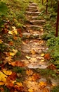 Stairs of stones leading to the top. Royalty Free Stock Photo