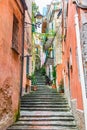 Stairs and street of Monterosso, Cinque Terre, Italy Royalty Free Stock Photo