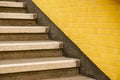 stairs in the subway . Empty metro stair at station railway Royalty Free Stock Photo