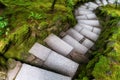 Stairs in Summer at the Portland Japanese Garden Royalty Free Stock Photo