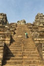 Stairs at Ta Keo Angkor temple, UNESCO site in Cambodia