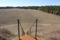 Stairs of the Temple Mound of Kolomoki Mound State park Royalty Free Stock Photo