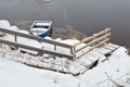 Stairs to boat dock.