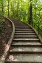 Stairs to an bservation platform in Macocha abbys, Czech Republ Royalty Free Stock Photo