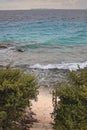 Stairs to the Caribbean Sea Royalty Free Stock Photo