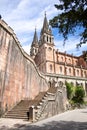 Stairs to Covadonga basilica Royalty Free Stock Photo