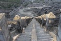 The stairs to the crater of Mount Bromo