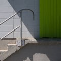 Stairs to Green Door of Loading Dock