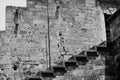 The stairs to the medieval castle Royalty Free Stock Photo