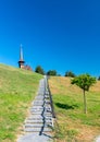 Stairs to Memorial Church Mihai Viteazul in Alba Iulia, Romania Royalty Free Stock Photo