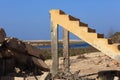 Stairs to nowhere - ruined building Royalty Free Stock Photo