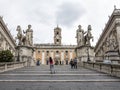 Stairs to Piazza del Campidoglio Royalty Free Stock Photo