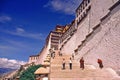 Stairs to Potala Palace, Lhasa Tibet Royalty Free Stock Photo