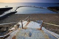 Stairs to the salt water swimming pool Royalty Free Stock Photo