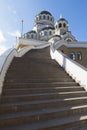 Stairs to the temple Holy Face of Christ the Savior in settlement Adler, Sochi Royalty Free Stock Photo