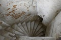Stairs in the tower and brickwork in the Bell Tower of the 16th-century Crucifixion Church in Alexandrovskaya Sloboda in