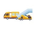 Stairs truck airport vehicle icon