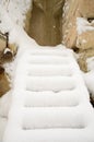 Stairs under snow
