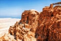 Stairs up to Masada ruins, Israel Royalty Free Stock Photo