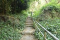 Stairs up to Wong bon waterfall Travel location in Thailand