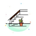 Stairs, Upstairs, Floor, Stage, Home Abstract Flat Color Icon Template Royalty Free Stock Photo