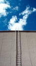 Stairs upwards in the deep blue sky Royalty Free Stock Photo