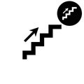 Stairs - white vector icon Royalty Free Stock Photo