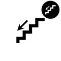 Stairs - white vector icon