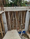 Stairs of village construction & rooftop