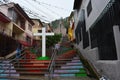 Stairs of a village in Tegucigalpa, Honduras Royalty Free Stock Photo