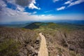 Stairs into a volcano Royalty Free Stock Photo