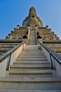 Stairs at Wat Arun temple in Bangkok Thailand Royalty Free Stock Photo
