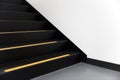 Stairs with yellow line Royalty Free Stock Photo