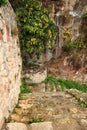 Stairs of the ÃÅnye Castle (Turkey) Royalty Free Stock Photo