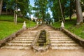 Stairway in the Castle park Royalty Free Stock Photo