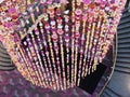 Inside the shopping Center Schadow Arkaden - Stairway with flower decoration