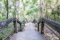 The stairway for going up and down the hill Royalty Free Stock Photo