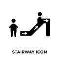 Stairway icon vector isolated on white background, logo concept Royalty Free Stock Photo