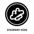 Stairway icon vector isolated on white background, logo concept Royalty Free Stock Photo