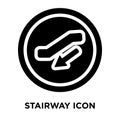 Stairway icon vector isolated on white background, logo concept Royalty Free Stock Photo