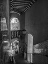 Stairway in infrared, Tlaquepaque Arts and Crafts Village Royalty Free Stock Photo