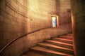 Stairway inside the Basilica of the Annunciation in Nazareth, Israel