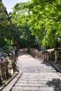 The stairway of Kasuga Taisha shrine.   Nara Japan Royalty Free Stock Photo