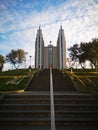 Stairway leading to the Akureyrarkirkja church