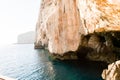 The stairway leading to the Neptune`s Grotto, in Capo Caccia cliffs, near Alghero, in Sardinia, Italy Royalty Free Stock Photo